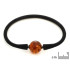 Pulseira com âmbar conhaque natural da bola do Mar Báltico, comprimento 20 cm
