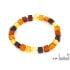 Pulseira com âmbar natural multicolorido do cubo do Mar Báltico, comprimento 19 cm