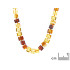 Collier avec ambre multicolore naturel de la mer Baltique cube, longueur 50
