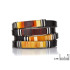 Bracelet avec ambre multicolore naturel de la mer Baltique, longueur 21 cm