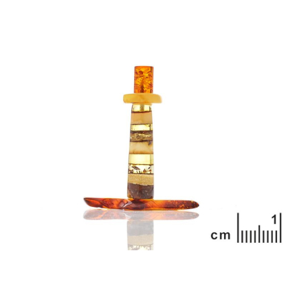 호박색 등대 조각상, 높이 약 5cm