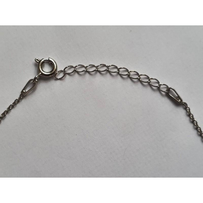 Catena in argento rodiato 925/1000 forza 0,30, lunghezza 45+3cm