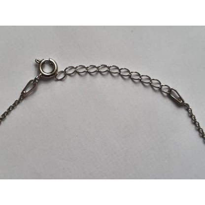 Chaîne en argent rhodié 925/1000, forçat 0,50, longueur 42+3cm