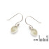 Boucles d'oreilles avec prehnite verte naturelle, en argent rhodié 925