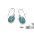 Orecchini con shattuckite blu naturale, in argento 925 rodiato