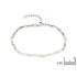 Bracciale con labradorite e meteorite, in argento 925 rodiato, lunghezza 16+3 cm