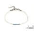 Bracelet with moonstone and turquoise, rhodium-plated silver 925, length 16+3 cm