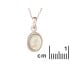 Ciondolo con prehnite verde ovale, in argento 925 rodiato, altezza 1+0,5 cm