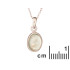 Pendentif avec prehnite verte ovale, en argent rhodié 925, hauteur 1+0,5 cm