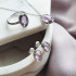 Ring mit natürlichem violettem Amethyst, aus rhodiniertem Silber 925
