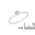 Ring met natuurlijke rozenkwarts, in 925 gerhodineerd zilver