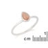 Ring met natuurlijke roze maansteen, in 925 gerhodineerd zilver