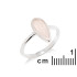Bague avec quartz rose naturel, en argent rhodié 925