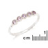 Ring mit natürlichem violettem Amethyst, aus rhodiniertem Silber 925