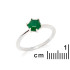 Bague avec aventurine verte naturelle, en argent rhodié 925