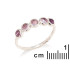 Anello con ametista viola naturale, in argento 925 rodiato