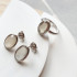 Pendientes con piedra de luna blanca natural, en plata 925 rodiada