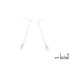 Pendientes colgantes con cuarzo rosa natural, en plata 925 rodiada