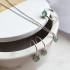 Boucles d'oreilles coeur avec aventurine verte naturelle, en argent rhodié 925