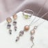 Pendientes colgantes con piedras multicolores, plata 925 rodiada