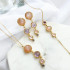 Pendientes colgantes con piedras multicolores, en plata dorado 925