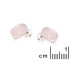 Pendientes con cuarzo rosa natural, en plata 925 rodiada