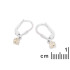 Boucles d'oreilles avec quartz jaune naturel, en argent rhodié 925