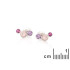 Cercei tip tip cu pietre rotunde multicolore, din argint 925 placat cu rodiu