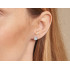 Pendientes con calcedonia azul natural, en plata 925 rodiada