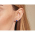 Boucles d'oreilles avec lapis-lazuli bleu naturel, en argent doré 925