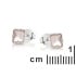 Pendientes con cuarzo rosa natural, en plata 925 rodiada