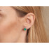 Pendientes con ónix verde natural, en plata 925 rodiada