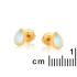 Oorbellen met natuurlijke blauwe chalcedoon, in 925 goudkleurige zilver