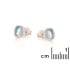 Pendientes con calcedonia azul natural, en plata 925 rodiada