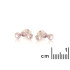 Cercei cu ametist mov natural, din argint 925 placat cu rodiu