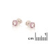 Pendientes con amatista violeta natural, en plata 925 rodiada