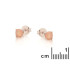Earrings with natural pink moonstone, in 925 rhodium silver