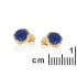 Orecchini con lapislazzuli blu naturali, in argento dorato 925