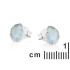 Boucles d'oreilles avec amazonite bleue naturelle, en argent rhodié 925