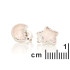 Cercei tip stea și lună cu stea naturală de cuarț roz, argint placat cu rodiu