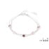Bracelet avec multipierres multicolores, en argent rhodié 925, longueur 15+3 cm