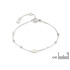 Pulsera con piedra de luna y lolita, en plata 925 rodiada, longitud 15,5+3 cm