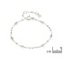 Bracelet avec iolite bleue naturelle, en argent rhodié 925, longueur 15,5+3 cm