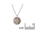 Ketting met veelkleurige labradoriet, in 925 gerhodineerd zilver, lengte 42+3cm