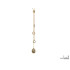 Collana con multi pietre multicolori, in argento dorato 925, lunghezza 80 cm
