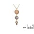 Necklace with multi-colored stones, in 925 gold plated silver, length 44 + 5 cm