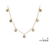 Necklace with multi-colored stones, in 925 gold plated silver, length 42+3cm
