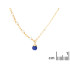 Necklace with lapis lazuli and pearls, in 925 gold plated silver, length 40 + 5 cm