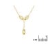 Collier avec péridot vert naturel, en argent doré 925, longueur 40 + 5 cm