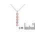 Collar con amatista violeta, en plata 925 rodiada, longitud 42 + 3 cm